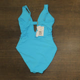 Becca Garden of Eden One Piece Swimsuit 811057 Pool Blue L