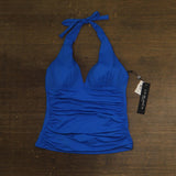 La Blanca Womens Halter Tankini Swim Top LB0IG84 Lapis Blue 6