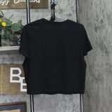 Universal Thread Womens Shrunken Short Sleeve T-Shirt 87658405 Black L