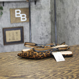 A New Day Womens London Sling Back Flats Sandals 94303556 Cheetah Brown 7.5M