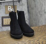 Style & Co. Womens Sayylor Wedge Booties 10019630400 Black Microsuede 7.5M