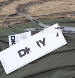 DKNY Halter V-Neck Shirred Tankini Top DIMKS215 Moss Green S