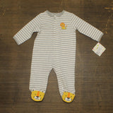 Little Me Baby Boys' Little Lion Footie Knit LBQ13240N Gray Multi 6 Months