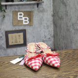 Wild Fable Womens Lysandra Gingham Eyelet Kitten Heels 92611148 Red / White 6.5M