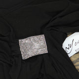 Ny Collection Womens Petite Sheer-Sleeve Wrap Dress PITD7701 Black PL