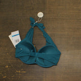 Contours By Coco Reef Underwire Push Up Bikini Swim Top Teal Blue 12 / 36D