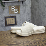 Clarks Drift Twist Wedge Slide Sandals 26181604 Cream Off White 8M
