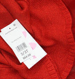Bonnie Jean Girls Toddler Sweater Gown Dress Long Sleeve Holiday Red 3T