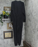 Karl Lagerfel Womens Lurex Stretch Jumpsuit L2PD7440 Black L