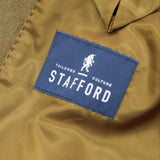 Stafford Mens Classic Fit Corduroy 2 Button Elbow Pad Suit Jacket Coat Brown 46R