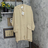 Wynne Layer Womens Layered Woven Semi Sheer Lightweight Jacket Brown XL