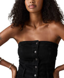 Levi's Denim Bustier Midi Dress 94417393 Ladies Night Black S