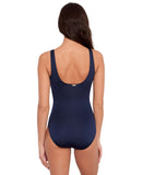 Lauren Ralph Lauren Ring Over The Shoulder One Piece Swimsuit Dark Navy Blue 8