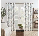 Eclipse Floral Draft Grommet Blackout Single Curtain Panel White Multi 50x108