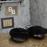 Isotoner Womens Plaid Valerie Bootie Slipper 8252 Ash Black Multi L (8-9)