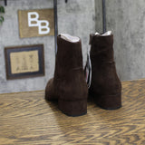 Universal Thread Block Heel Ankle Booties with Memory Foam 94568569 Brown 5W