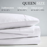 Beautyrest 1000 TC Cotton Blend Sheet Set 4-Piece BR20-1880 White Queen