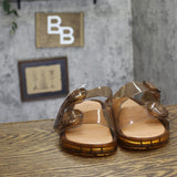 Shade & Shore Gemma Jelly Slide Sandals 94748344 Tan Brown 9M