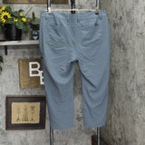Eddie Bauer Capri Pants Side Zipper Cargo Pocket Ripstop Pants 1767954 Gray 14