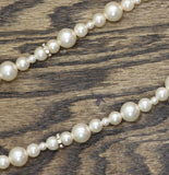 G. Comet Dangly Earrings Cable Chain Necklace Set Gold / Pearl White 37" + 4"