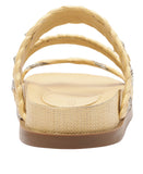 Arezzo Womens Mila Slip-On Flatform Sandals Natural Brown 7.5M