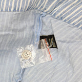 DG2 Womens SoftCell Lightweight Denim Jacket 697419 Chambray Stripe Blue L