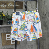 Club Room Mens Sail Sketch 7" Board Shorts Bright White Multi S
