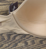 Auden Womens Luxe Stretch Comfort Wire Demi Bra T-Shirt Pearl Tan Brown 38D
