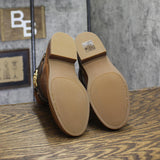 Michael Michael Kors Rory Logo Strap Flat Booties 40F2ROFE6L Luggage Brown 5M