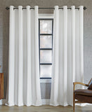 Sun Zero Oslo Theater Grade Blackout Grommet Single Curtain Panel White 52 x 63