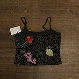 Aqua X Lisa Says Gah Allover Embellished Crop Top IBO29009 Black XS