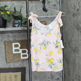 Flora by Flora Nikrooz Womens Claudine Sleeveless Pajama Shirt Top Peach Pink S