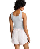 State Of Day Womens Striped Poplin Boxer Sleep Shorts 100185746MS Pink Stripe L