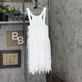 City Studio Junior Sheath Crochet Lace Skater Dress 6642GX1AT1 White 5