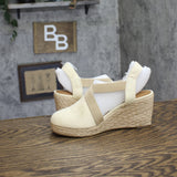 Style & Co. Siennaa Closed Toe Wedge Espadrilles Sandals Papyrus Brown 6.5M