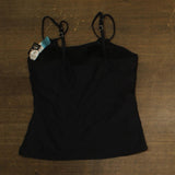 Swim Solutions Womens Tunnel Swim Tankini Bikini Top 807099 Black 12