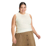 Universal Thread Womens Sweater Crochet Vest 94429888 Cream Off White XXL