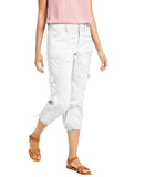 Style & Co. Womens Cargo Capri Pants 100129367MS Bright White 12