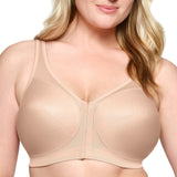 Glamorise Plus Size MagicLift Front-Closure Posture Back Bra Cafe Brown 40H