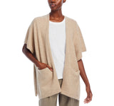 Aqua Womens Cozy Pocket Ruana Shrug 061270 Camel Brown