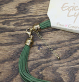 Erica Lyons Strand Corded Ring Nest Knot Pendant Necklace Gold / Green 17" + 3"