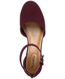 Style & Co. Two Piece Stacked Heel Dress Pumps Berry Microsuede Purple 8.5M