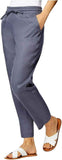 32 Degrees Cool Ladies Womens Stretch Linen Blend Pants 1387154 Gray L