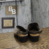 Earth Origins Womens Cady Suede Strap Back Clogs Brown 8.5W