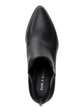 Sun + Stone Womens Black V-Notched Sides Elizaa Pointed Toe Booties Black 8M