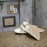 A New Day Milan Slingback Lace Pumps 93708032 Cream Off White 8M