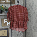 Lc Lauren Conrad Womens Cropped Ruffled Button Top WL23W025RP