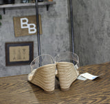 A New Day Womens Ansel Double Band Open Toe Wedge Heels 93320231 Tan Brown 7.5M