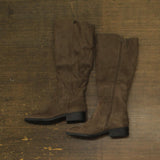 Style & Co. Womens Charmanee Riding Boots 10017739700 Dark Taupe Brown 5M