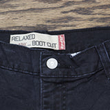 Levi's Womens Rehemmed  Capri Vintage Y2K 550 Relaxed Jeans Black Wash 14 Misses